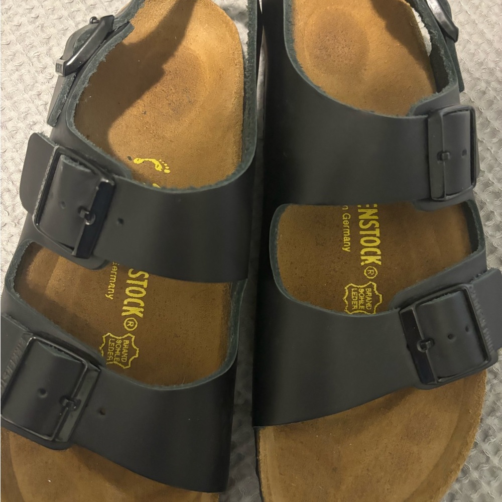 Black Milano Size 42 (11-11.5) Birkenstocks with Strap